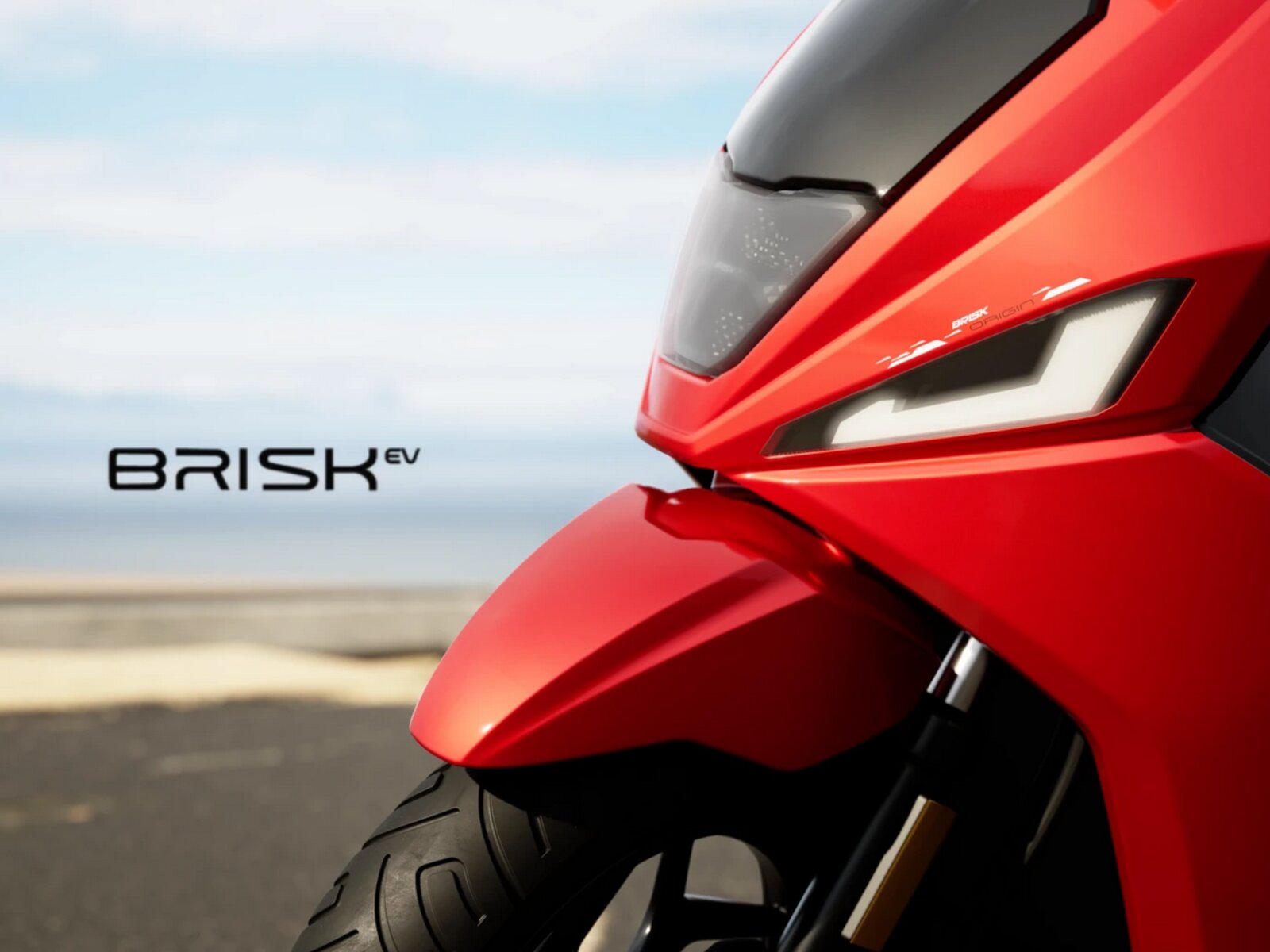 Brisk EV Origin headlight detail